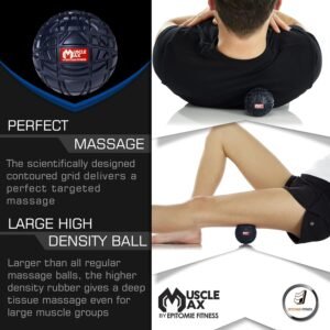 Epitomie Fitness Muscle Max Massage Ball - Therapy Ball for Trigger Point Massag...