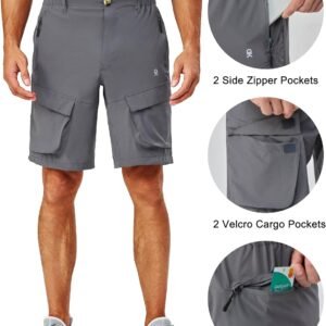 Little Donkey Andy Men's Stretch Quick Dry Cargo Shorts for Hiking, Camping, Tra...