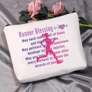 Running Lover Gift Runner Travel Cosmetic Bag Marathon Travel Makeup Bag Fitness...