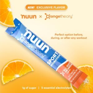 Nuun Sport Electrolyte Powder Packets - All Out Orange | 5 Essential Electrolyte...