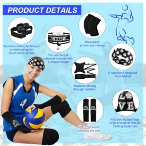 Honoson 7 Pcs Volleyball Training Equipment Aid Volleyball Serving Trainer Volle...