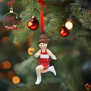 Female Runner Ornamanet Personalized Running Christmas Ornaments 2024 Custom Mar...