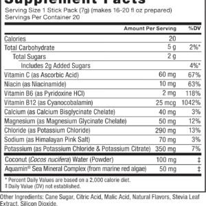 FORCE FACTOR Liquid Labs Electrolytes Powder Packets—Lemon Lime—Hydration Packet...