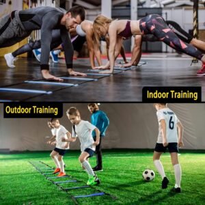 Speed Agility Training Set, includes Agility Ladder, Jump Rope, Resistance Parac...