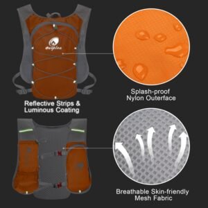 Small Water Backpack, Festival Hydration Vest, Hydro Pack with 2L Water Bladder,...