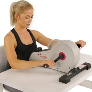 Sunny Health & Fitness Dual Function Under Desk Pedal Exerciser, Portable Indoor...