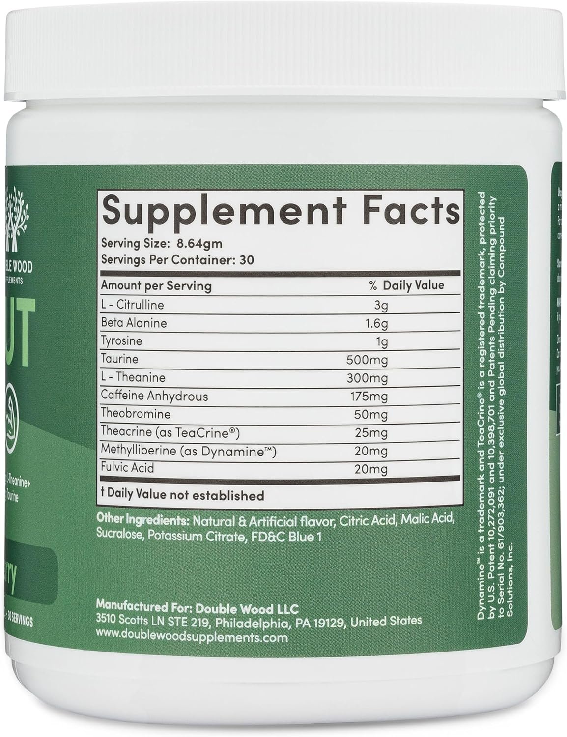 Pre Workout Powder for Men & Women (30 Servings of Caffeine, Beta Alanine, L-Cit...