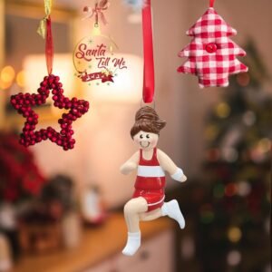 Female Runner Ornamanet Personalized Running Christmas Ornaments 2024 Custom Mar...