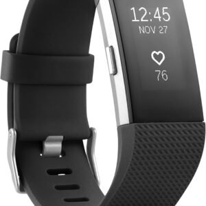 Fitbit Charge 2 Heart Rate + Fitness Wristband, Black, Small (US Version), 1 Cou...