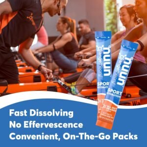 Nuun Sport Electrolyte Powder Packets - All Out Orange | 5 Essential Electrolyte...