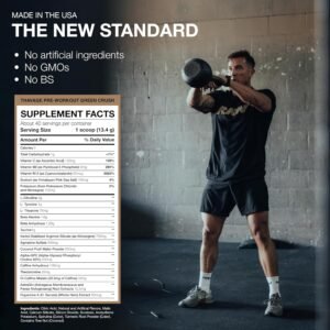 RAW Preworkout Powder, Thavage (Green Crush) - Chris Bumstead Sports Nutrition S...