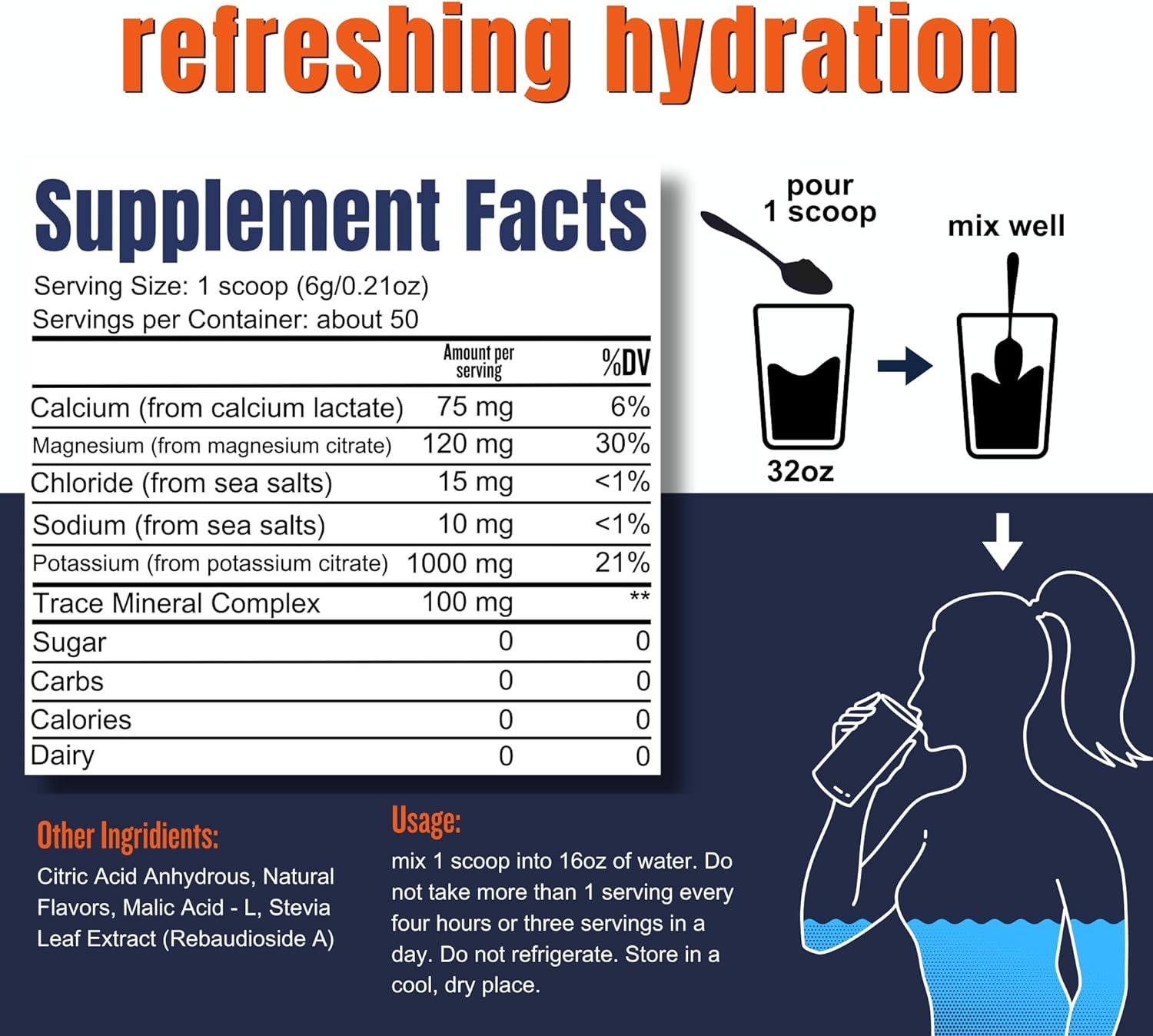 Hi-Lyte Keto K1000 Electrolyte Powder | Orange | Hydration Supplement Drink Mix ...