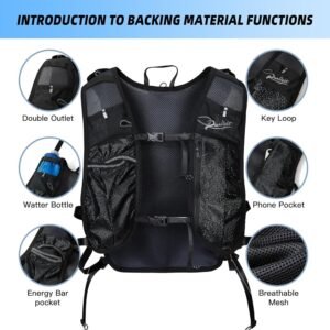 Hydration Backpack Running Hydration Vest Lightweight Runner Hydration Pack with...