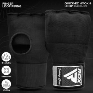 RDX Gel Boxing Hand Wraps Inner Gloves Men Women, Quick 75cm Long Wrist Straps, ...