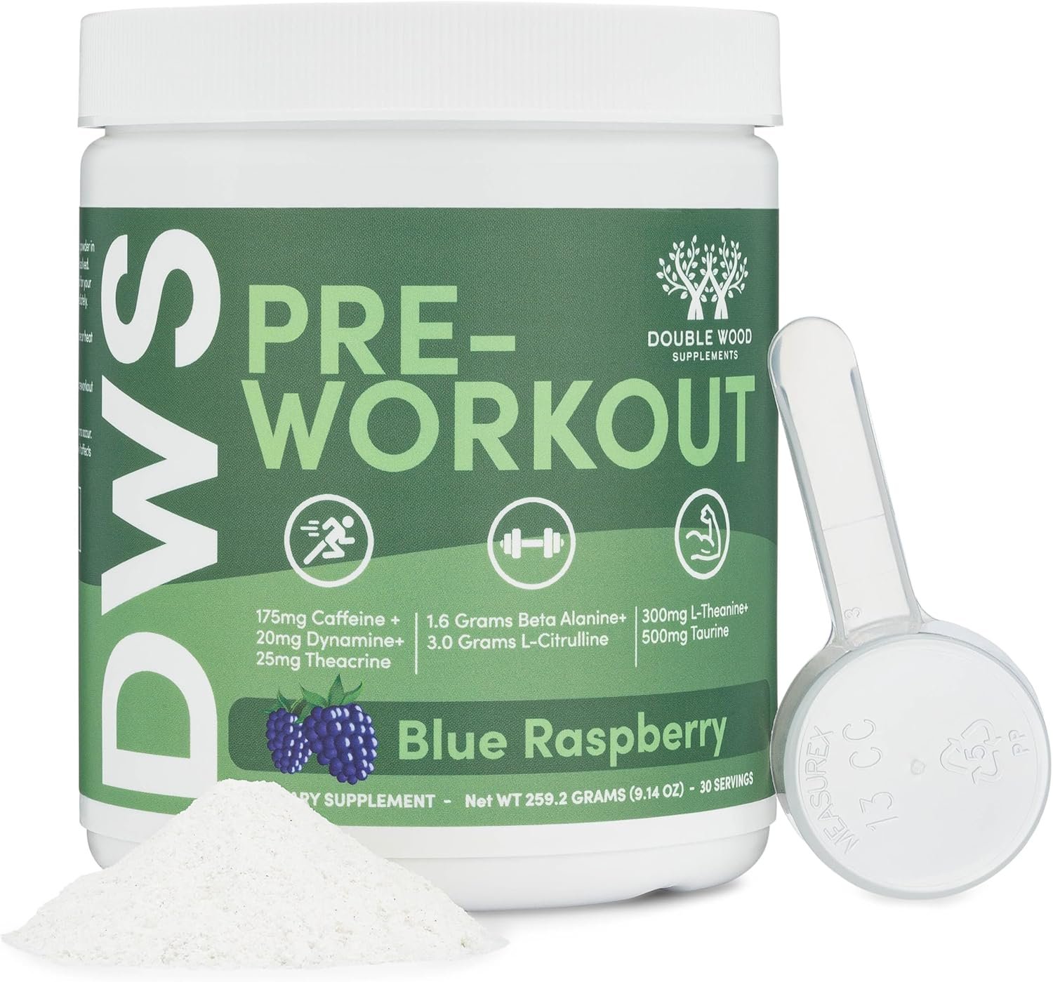 Pre Workout Powder for Men & Women (30 Servings of Caffeine, Beta Alanine, L-Cit...