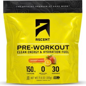 Ascent Pre Workout Powder - Preworkout for Men & Women with No Artificial Ingred...