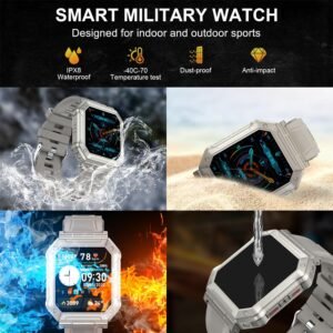 Smart Watch for Men Fitness Tracker: Military Smart Watches for Men Digital Mens...