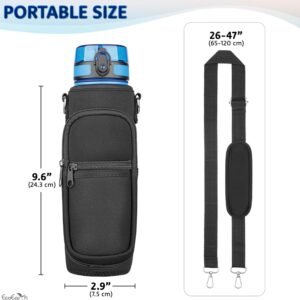 Water Bottle Carrier Bag, Bottle Pouch Holder W/Adjustable Shoulder Sling Strap ...