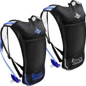 2 Pack Hydration Backpack Pack with 2L Hydration Bladders, ACVCY Lightweight Bre...