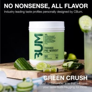 RAW Preworkout Powder, Thavage (Green Crush) - Chris Bumstead Sports Nutrition S...
