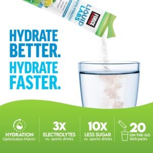 FORCE FACTOR Liquid Labs Electrolytes Powder Packets—Lemon Lime—Hydration Packet...