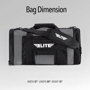 Elite Sports Boxing Gym Duffle Bag for MMA, BJJ, Jiu Jitsu gear,Duffel Athletic ...