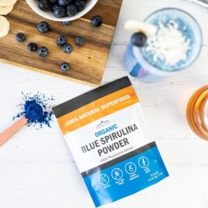 Organic Blue Spirulina Powder, 120 Servings - 100% Pure Superfood Blue-Green Alg...