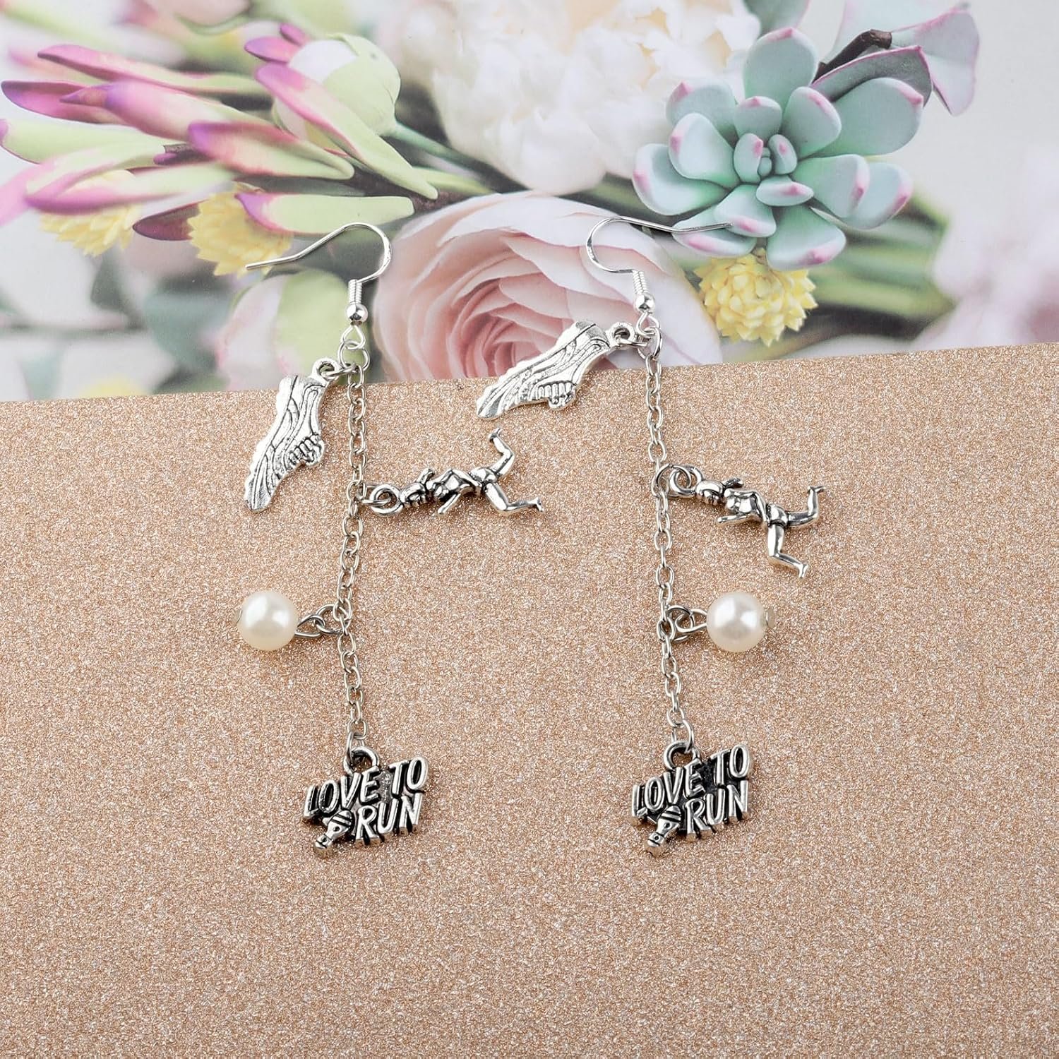 FAADBUK Marathon Runner Dangle Earring Marathon Lover Gift Runner Gift Athlete G...