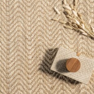 nuLOOM Don Chevron Jute Tasseled Runner Rug, 2' 6" x 8', Natural