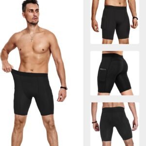 Niksa Compression Shorts Men 2/3 Pack, Compression Underwear for Men Athletic Sh...