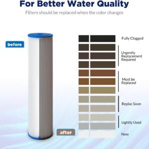 Membrane Solutions 5 Micron Whole House Sediment Water Filter Replacement Cartri...
