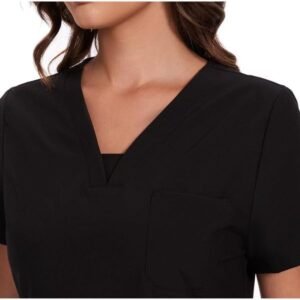 COZYFIT Scrubs for Women - V-Neck Top & Cargo Pants Scrubs Set with 10 Pockets