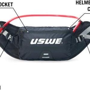 USWE Zulo Hydration Hip Pack - with Organizer and Side Pockets, Bounce Free Hip ...