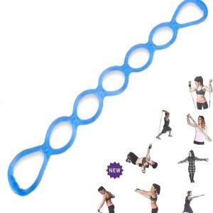 7 Ring Stretch Resistance Exercise Band, Miracle Miles Band, Yoga Stretching, Ar...