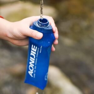 AONIJIE TPU Soft Flask Water Bottle Collapsible Running Flask for Hydration Pack...
