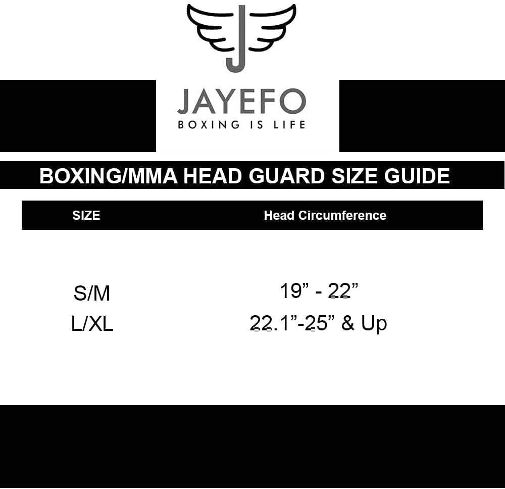JAYEFO Sports Head Guard for Boxing MMA Kickboxing Muay Thai SELF Defence Traini...
