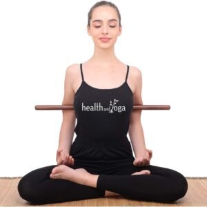 HealthAndYoga StretchNHeal Collapsible Multi-Use Wooden Yoga Stick - Regular an...