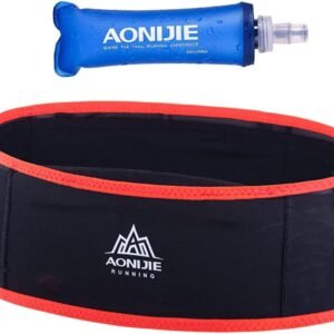 AONIJIE Lovtour Running Belt Waist Pack, Flip Waist Belt,with 250ml Soft Water B...