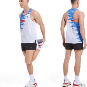 Marathon Tank Top Lightweight Running Singlet Shirt Dry Fit Workout Sleeveless T...