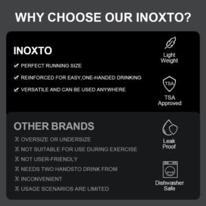 INOXTO Soft Flask,Collapsible Soft Water Bottles for Hydration Vests and Running...