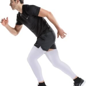 Kuangmi Compression Full Leg Sleeves for Cycling, Basketball, Sport Supports and...