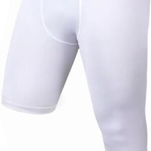 Single Leg 3/4 Tight Sports Pants Men's Compression Pants Althletic Baselayer Un...