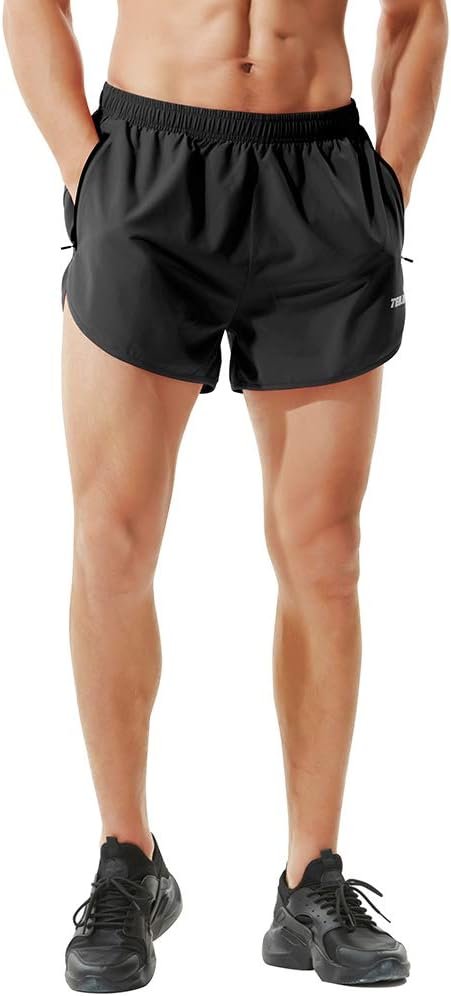 TENJOY Men's Running Shorts Gym Athletic Workout Shorts for Men 3 inch Sports Sh...