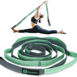 Premium Durable Cotton Stretch Strap with 10or12 Loops, Non-Elastic Yoga Strap f...