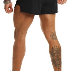 Ouber Men's Running Shorts with Liner 2'' Workout Shorts Bodybuilding Side Split...