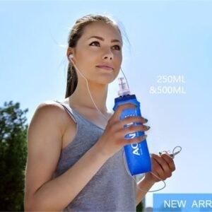 AONIJIE 2pcs Foldable 250mL/500mL TPU Outdoor Sport Water Hydration Bottle Soft ...