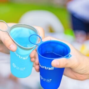 Collapsible Cup Foldable Running Water Cup,200 ml/6.8 fl oz-2Packs Color Mixing ...