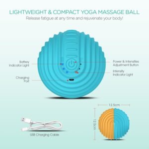 Vibrating Massage Ball Electric, 4 Modes Deep Tissue Trigger Point Massage for M...