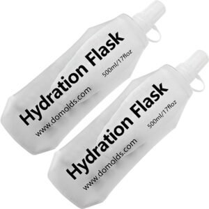 500ml Soft Flask Collapsible Water Bottle Running Soft Flask Reservoir Handheld ...