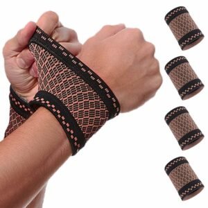 Copper Wrist Compression Sleeves (4Pcs), Compression Wrist Brace Wrist Support f...